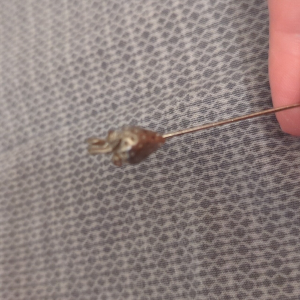 Silver strawberry stick pin